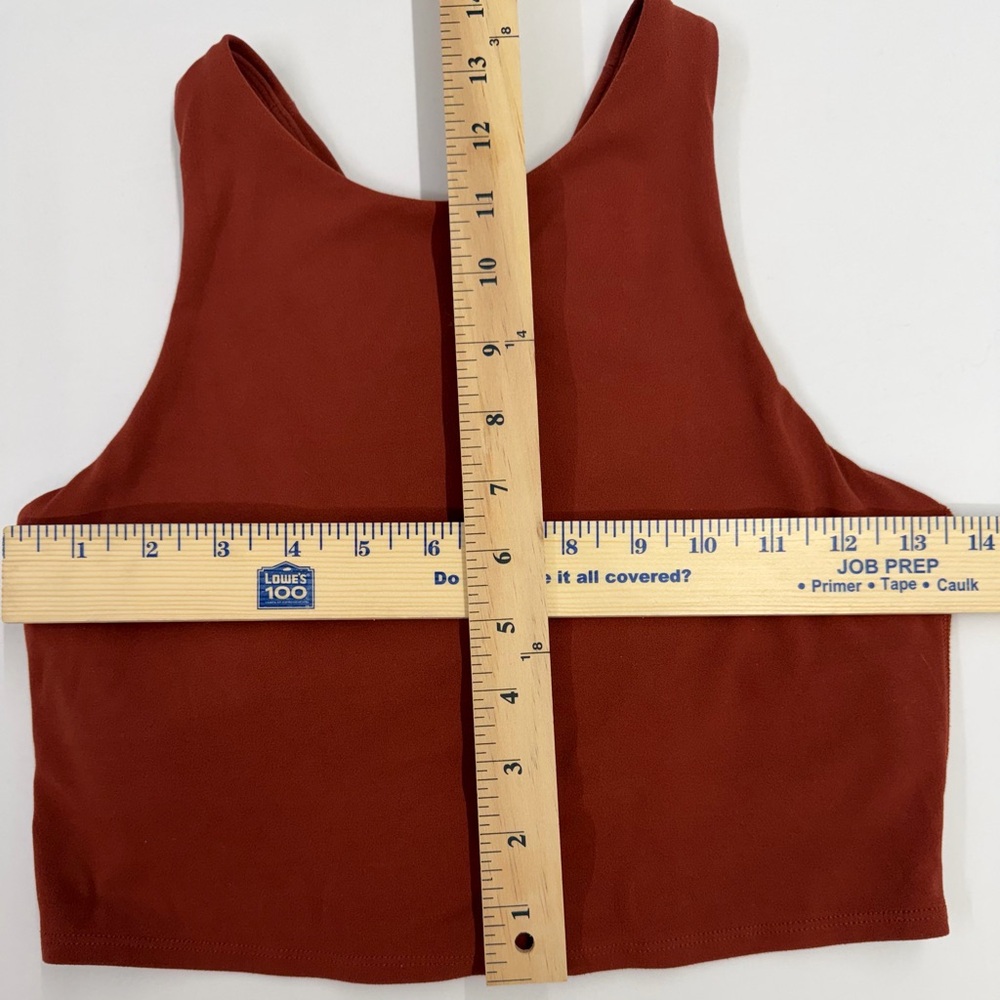 Athleta Rust Crop Top Criss Cross Back Size Small - image 4